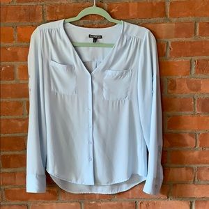 Light blue Express Blouse/Button Up, Size XS